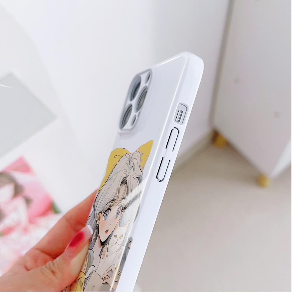 Все включено Пленка Чехол для телефона Мультяшный Модный дизайн Жесткий чехол Полная защита Защита камеры Чехол для iPhone Huawei Honor Vivo Google