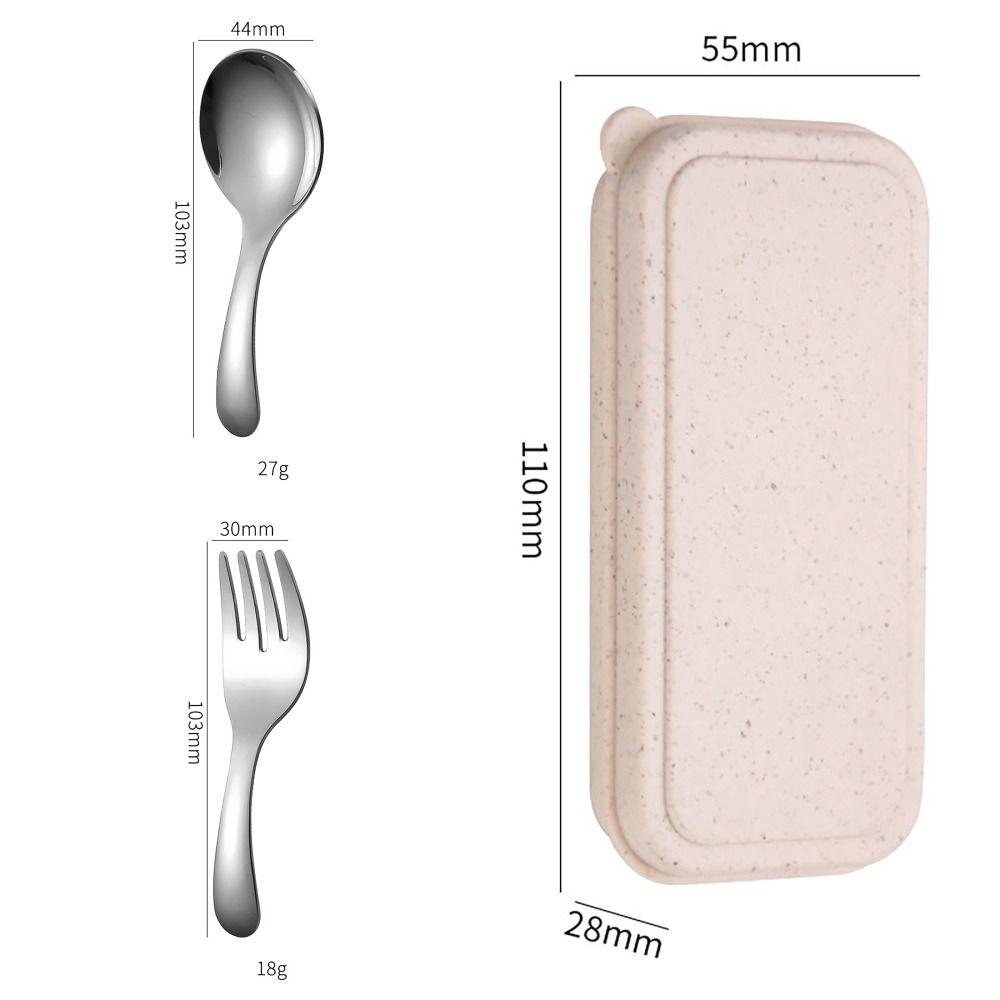 Набор ложек и вилок из нержавеющей стали 304, инструмент для десертов и фруктов, кухонные принадлежности для детей, студентов, офиса