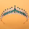 Bridal Crown Tiara Alloy Hair Accessories Birthday Crystal Crown Queen High End Atmosphere Headband