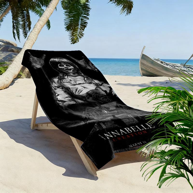 Annabelle's Return beach towel beach Beach towel for vacation photos Absorbent bath towel quick-drying swim towel Outdoor pool towel printing
