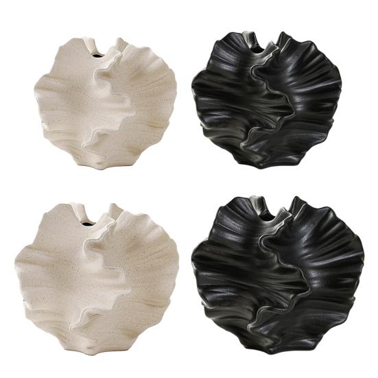 Богемская керамическая ваза в форме цветка, ваза в стиле пампас, минималистская настольная ваза в скандинавском стиле для каминной полки, обеденного стола, декора офисного стола