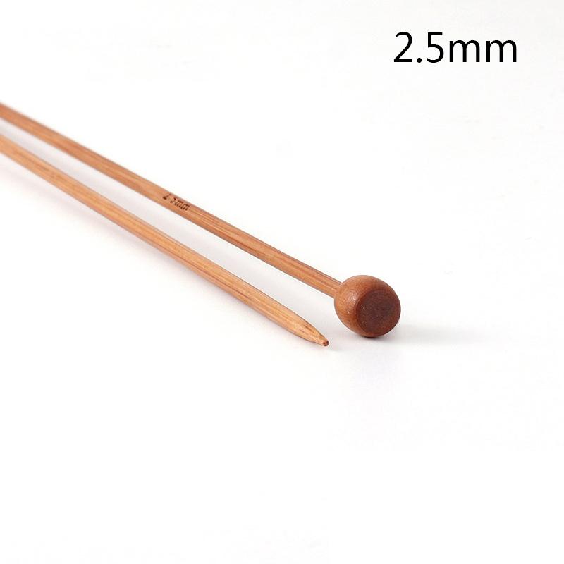 2 Pcs/Lot Wool Weaving Crochet Hook Bamboo Knitting Needle Single-end For Sweater