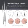 DUcare 9 Pcs Acne Blackhead Remover Comedone Extractor Acne Removal Kits with Metal Case For Forehead, Nose, Face Skin Care Tool