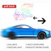Масштаб 1/32 Shelby GT350, литая под давлением модель автомобиля, игрушечная машинка с откатным механизмом со звуком и светом для мальчиков и девочек, подарок