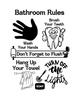Darling Souvenir Bathroom Rules Burlap Print Wall Decor Restroom Manners Housewarming Gift-Burlap Print Only
