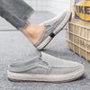 Half Slippers Men's Summer New Flat-bottomed One-pedal Bag Head Shoes Cloth Surface Casual Breathable Straw Board Shoes Lazy Shoes Men