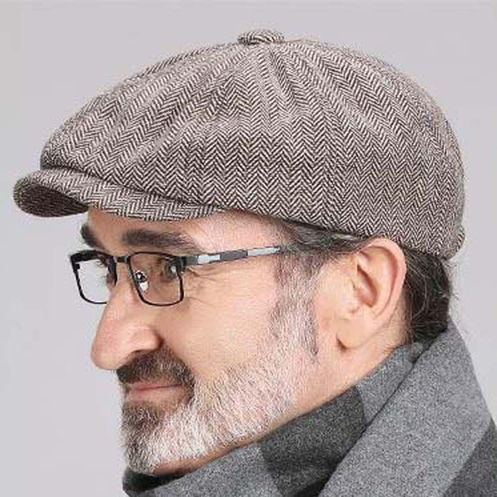 Painters Hats Cycling Caps Windproof Men Winter Hats Men Berets Newsboy Berets Octagonal Hats