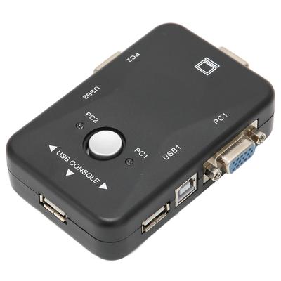 USB 2.0 KVM-переключатель 1920x1440 2-портовый KVM-переключатель с двумя мониторами для WIN95 98 98SE 2000 ME XP