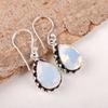 Milky Opal Gemstone 925 Sterling Silver Jewelry Bridal  Earrings 1.41" For Gift EE-97-19