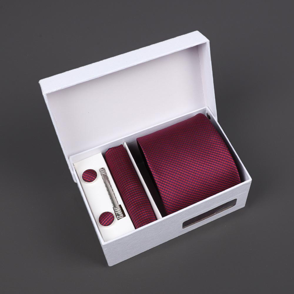 2025 Men'S Tie Premium Gift Box Jacquard Embroidered Tie Tie Logo Making