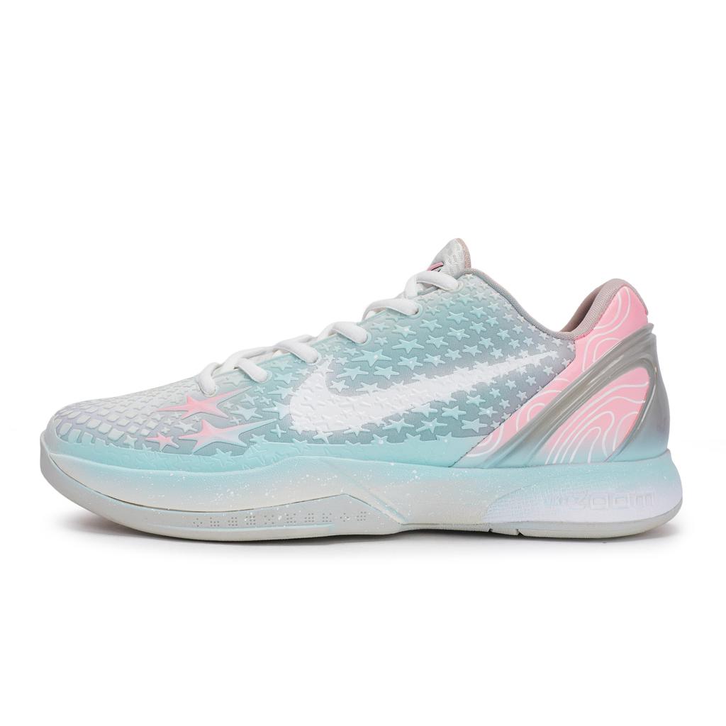 Nike Баскетбольные кроссовки Zoom Kobe 6 Мужские Низкие Белый/Синий/Розовый FQ3546-100(Team80-S-BOX)