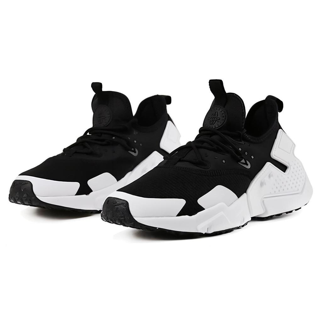 Nike Air Huarache Ретро Удобная спортивная ткань Амортизация Нескользящие Низкие Повседневные Кроссовки для бега Мужские кроссовки Белый Черный AH7334-013