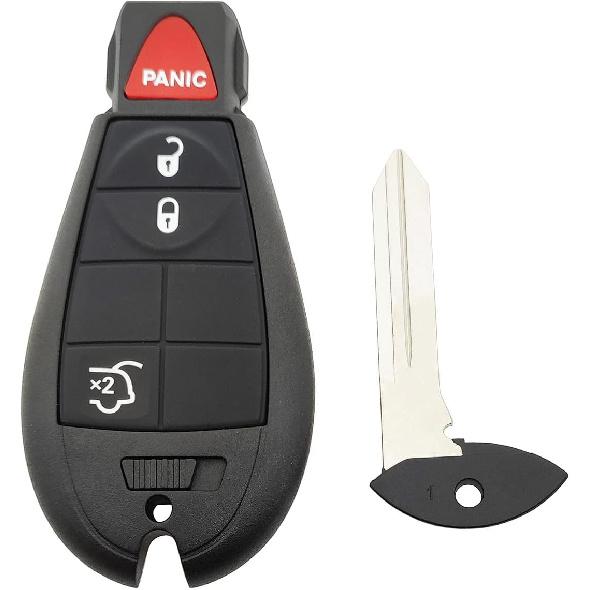 Replacement Key Fob Cover Case fit for Dodge Ram 1500 2500 3500 Journey Challenger Grand Caravan Key Fob Shell for Jeep Grand Cherokee Keyless Entry