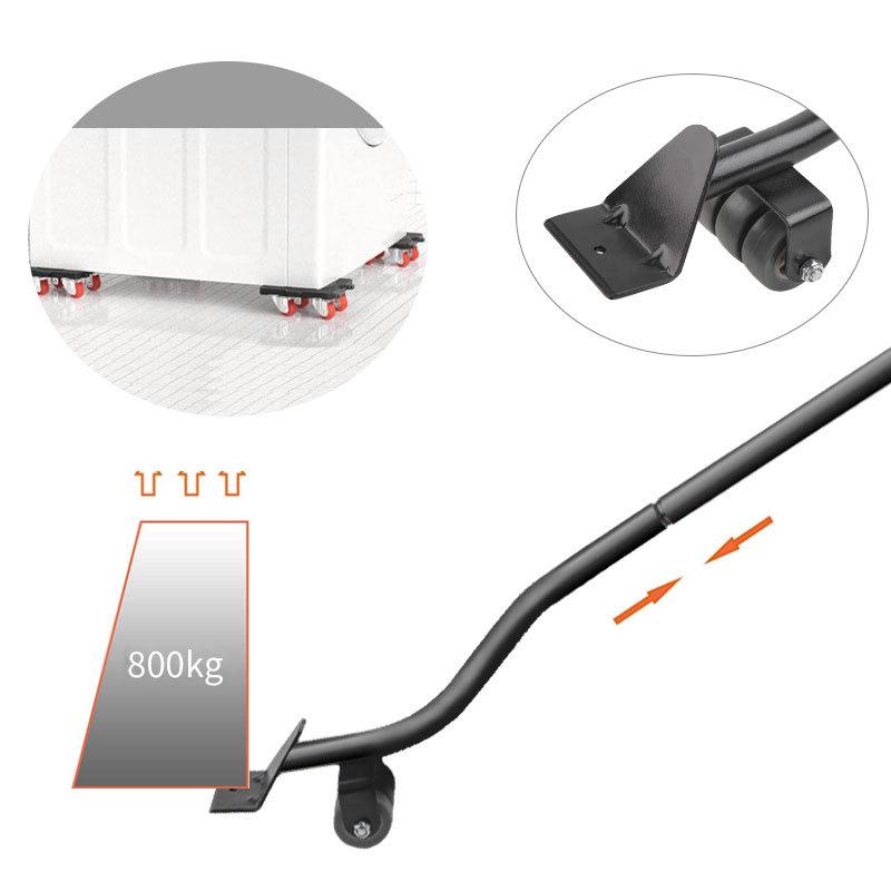 Набор для подъема мебели и инструмент для перемещения мебели, вращающиеся на 360° резиновые колеса для перемещения дивана, шкафа, холодильника, 2 пары противоскользящих накладок