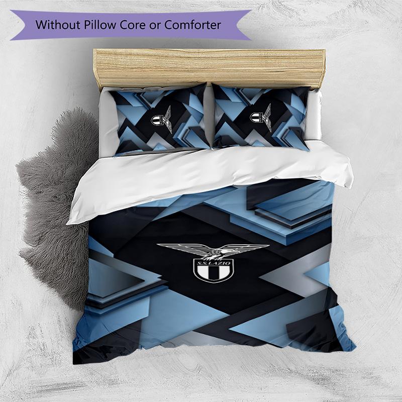 Lazio FC Printed 3PCS Bedding Set Breathable Duvet Cover with Pillowcases Decorative Bed Linen for Bedroom Home