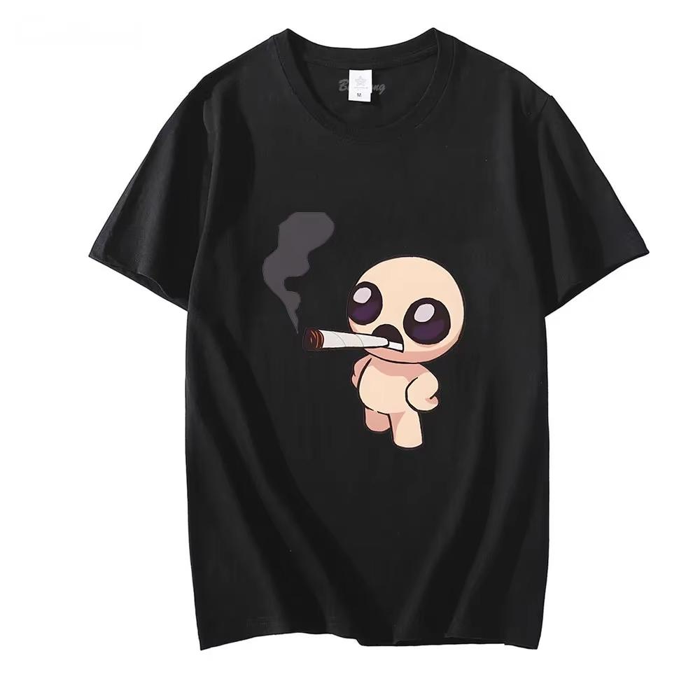 Печать на футболках Высококачественная футболка Игра The Binding Isaac Футболка Мультяшный Графический Эстетичная Одежда С коротким рукавом Уличная одежда