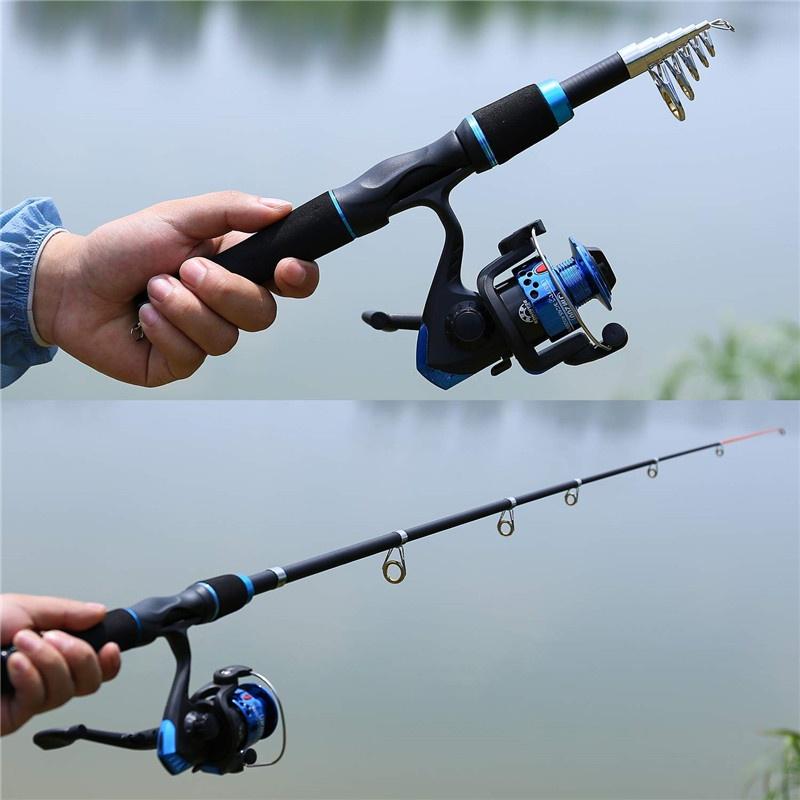 Детские рыболовные снасти, легкие и портативные телескопические удочки и катушки для детской рыбалки