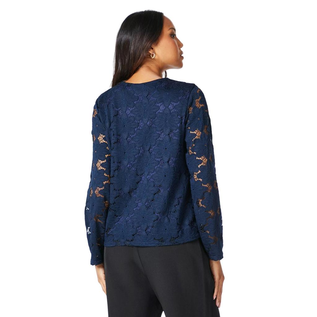 Принципы Женский/женский кружевной топ с длинными рукавами