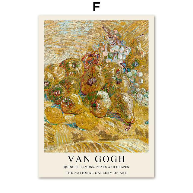 Vintage Van Gogh Oil Painting Works Flower Landscape Posters Wall Art Canvas And Prints Wall Pictures For Living Room Home Decor