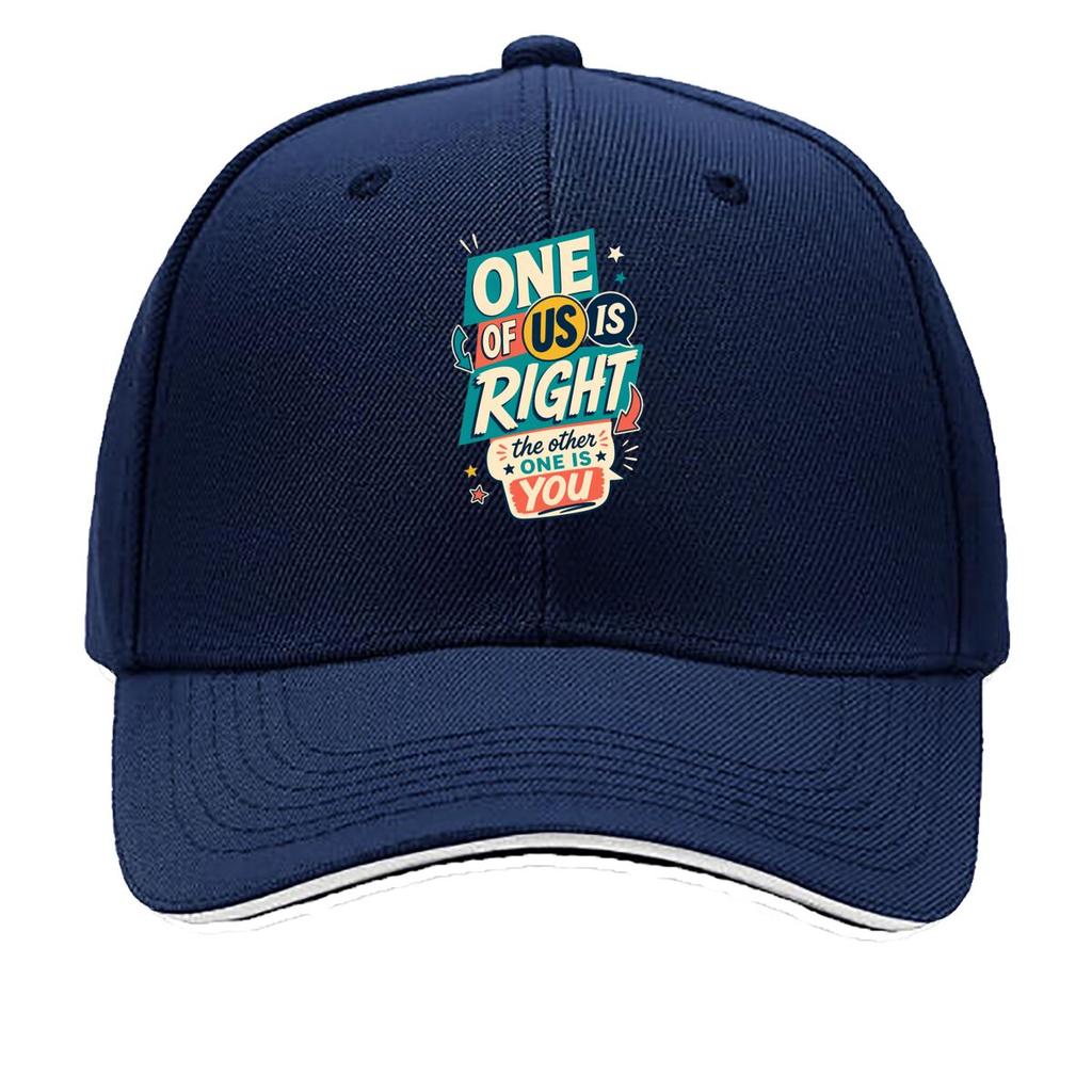 One Of Us Is Right Sandwich Baseball Cap Sun Cap Outdoor Workouts Hat
