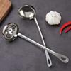 Stainless Steel Colander Soup Spoon with Hook Shell Filter Dessert Long Handle Strainer Skimmer Porridge Spoons Cooking Tools