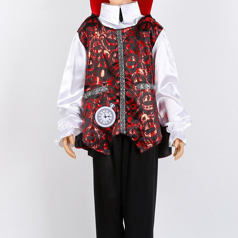 Kids Vampire Cape Costume Set Halloween Party Baron Performance Outfit Neutral