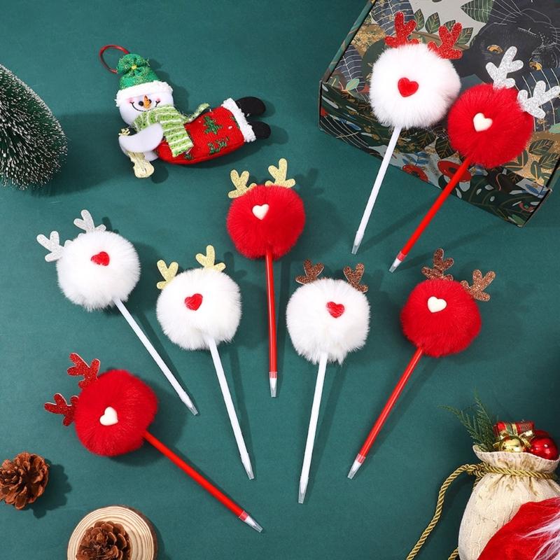 6Pcs Christmas Themed Ballpoint Pen Funny Christmas Writing Pen for Boy Girl Student Class Reward, Stocking Fillers