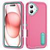For iPhone 16 Case PC+Silicone+EVA Kickstand Drop-Proof Phone Cover