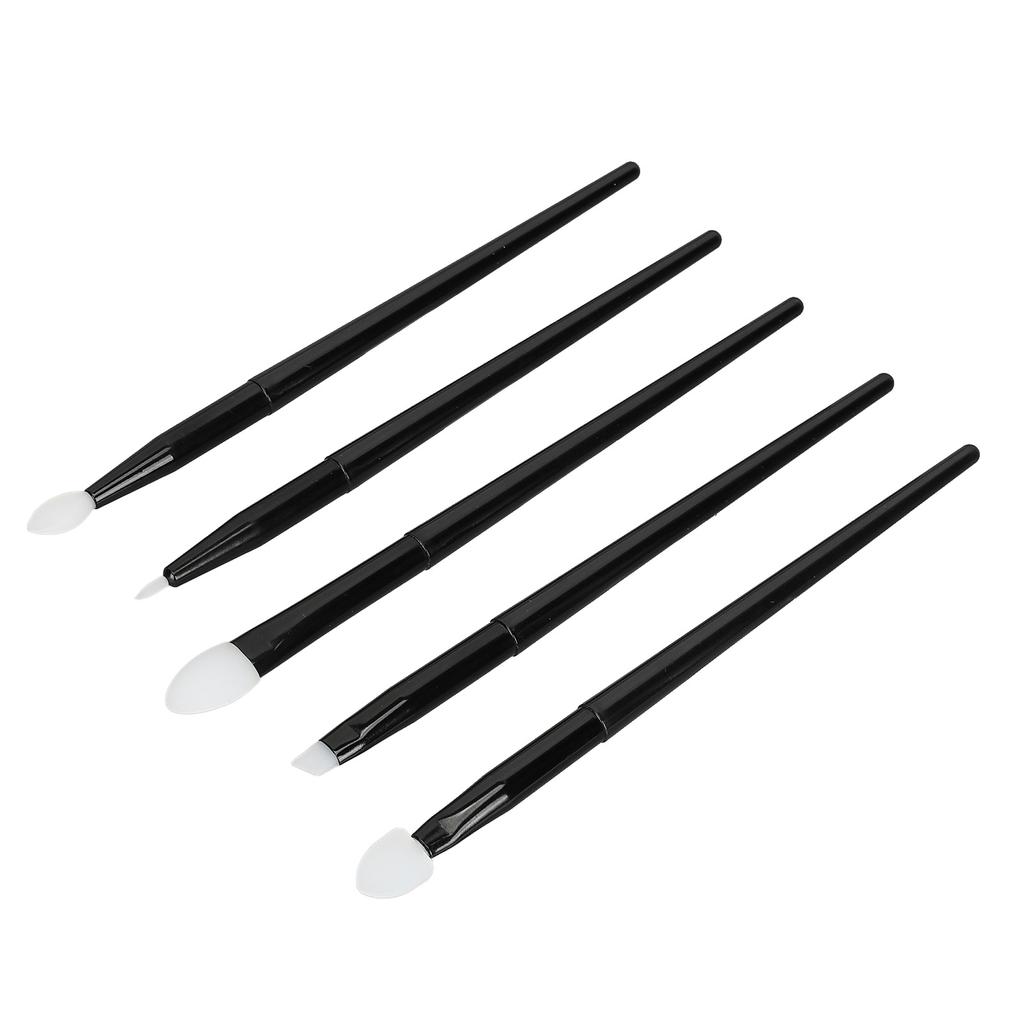 Pieces Silicone Brushes Eye Shadow Eyebrows Lip Brush Set Portable Handle Reusable Makeup