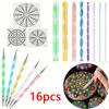 16PCS Mandala Dotting Tool Set For Painting Rocks Mandala Art & Ceramic Pottery Craft With Dotting Tool Acrylic Sticks Templates