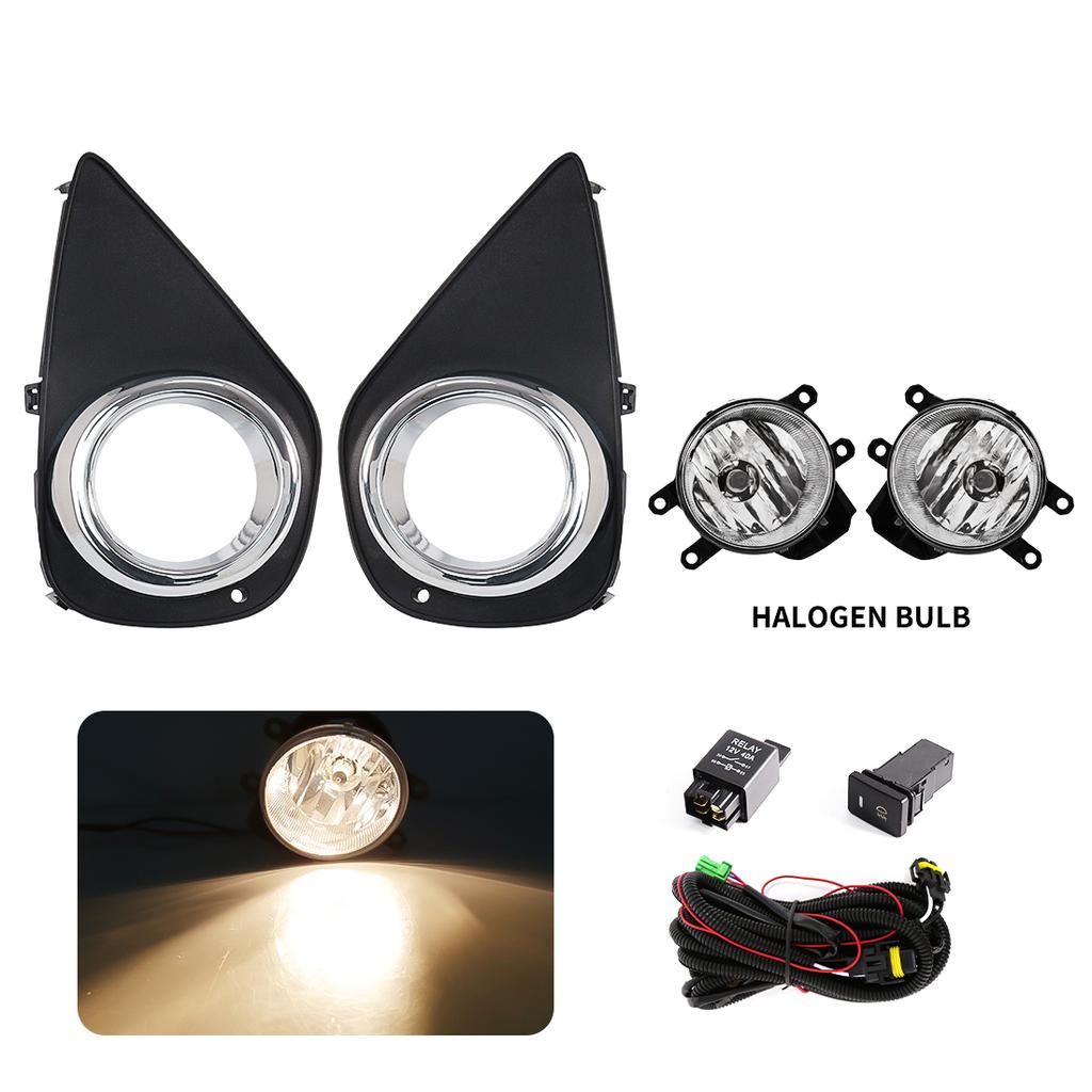 For Toyota Yaris 2014 2015 2016 2017 US Version Fog Lamps Led DRL Daytime Running Lights Car Halogen Front Bumper Headlights 12V