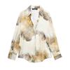Fashion Style 2024 Spring New Arrival Women's Clothing Loose Temperament Tie-Dyed Silk Satin Textured Shirt 6962025 703
