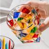 1pc Italian Stained Glass Embossed Color Drinking Cup Coffee Mug Sparkling Glitter Whiskey Glass For Various Drinks And Wine