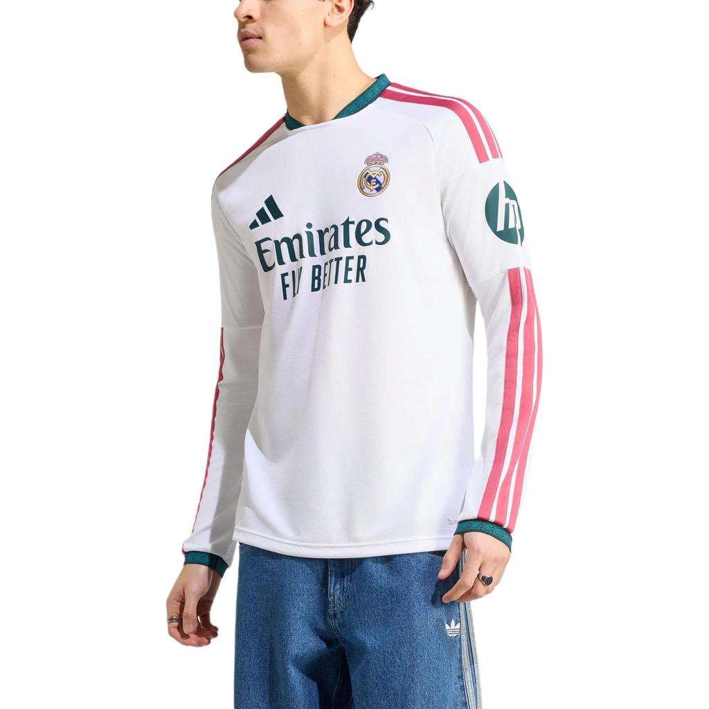 adidas Домашняя футболка Real Madrid 26/27 с длинным рукавом Азиатский размер 'Белый' Мужская KC3952