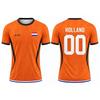 Mens Holland Netherlands Soccer Jersey Dutch Lion Pattern Quick Dry Breathable Lightweight Football Training T-Shirt Fans