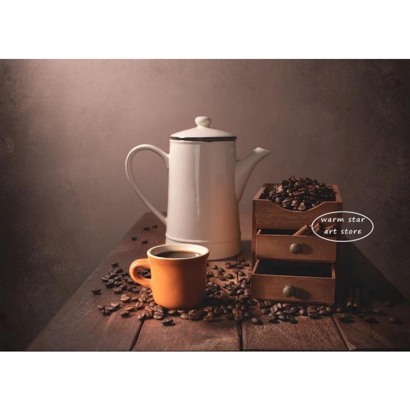 Винтажная картина на холсте с ручным помолом кофе, постеры с принтами Latte Planet для баров, кухни, кафе, настенное искусство, картина для декора дома, ресторана
