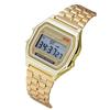 Unisex LED Digital Watch, WR F91W Steel Band, A159 Harajuku Style, Multifunctional Fashion Watch