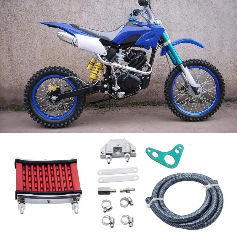 Oil Cooler Cooling Radiator Compatible for 50CC 70CC 90CC 110CC Horizontal Engine Dirt Bike Motorcycles Heat Dissipation