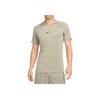 Pro Dri-Fit Модная Удобная Трендовая Простая Футболка с Коротким Рукавом Мужские Топы Светло-Серо-Зеленый FB7929-320