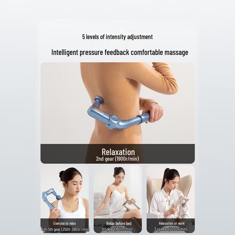 MIAOJIE Extendable Foldable Percussion Massager CN plug (adapter included)