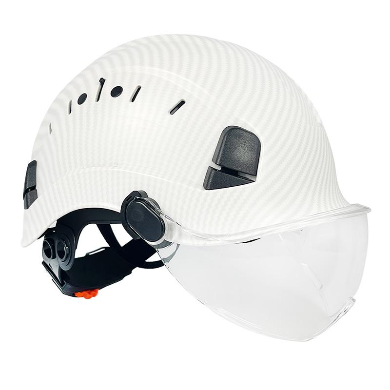 Защитный шлем с узором из углеродного волокна CE с козырьком для промышленных работ, строительные каски, козырек, кепки из АБС-пластика для инженера