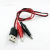 1pair USB Alligator Clips Crocodile Wire Male/female To USB Tester Detector DC Voltage Meter Ammeter Capacity Power Meter