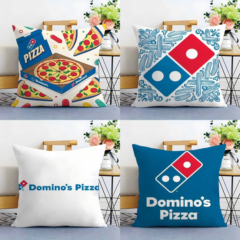 Food Anime D-Domino's Pizza Pillow Case Plush Fabric Soft Double Sided Print Home Sofa High Quality Cushion Cover Throw