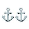 [N6987] - Серебряные серьги Ancre Marine (родиевое покрытие) - 12x8 мм