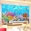 3D Mural Wall Paper Coral Fishes Background Wall Mural 3D Room Wallpaper Landscape For Kids' Room Murals