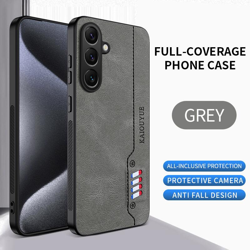 Цветная прошивка Ретро Матовый кожаный чехол для Samsung Galaxy A56 A36 A16 A06 A55 A35 Полная защита камеры Противоскользящая накладка