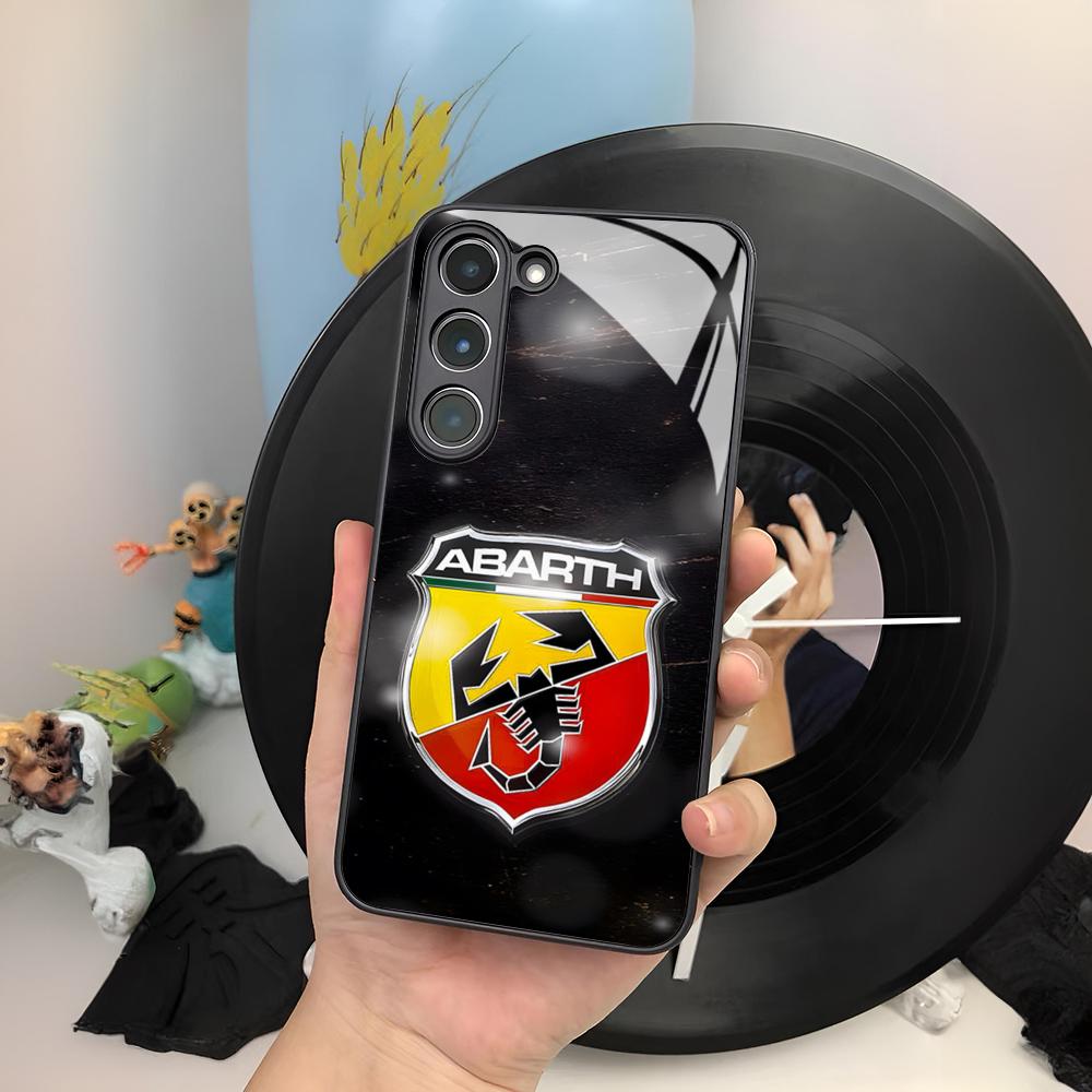 A-ABARTHs Italy Car Phone Case For Samsung Galaxy S25 S24 S23 S22 S20 S21 Note20 Ultra Plus Fe Colored Silver Cover