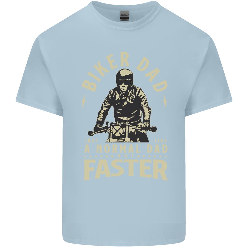 Biker Dad Fathers Day Motorbike Motorcycle Unisexs Light Cotton TShirt
