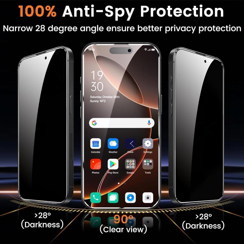 3 шт. защитное закаленное стекло для iPhone 16 15 14 13 12 11 Pro Max антишпионские защитные пленки для iPhone XS Pro Max XR 7 8 Plus SE