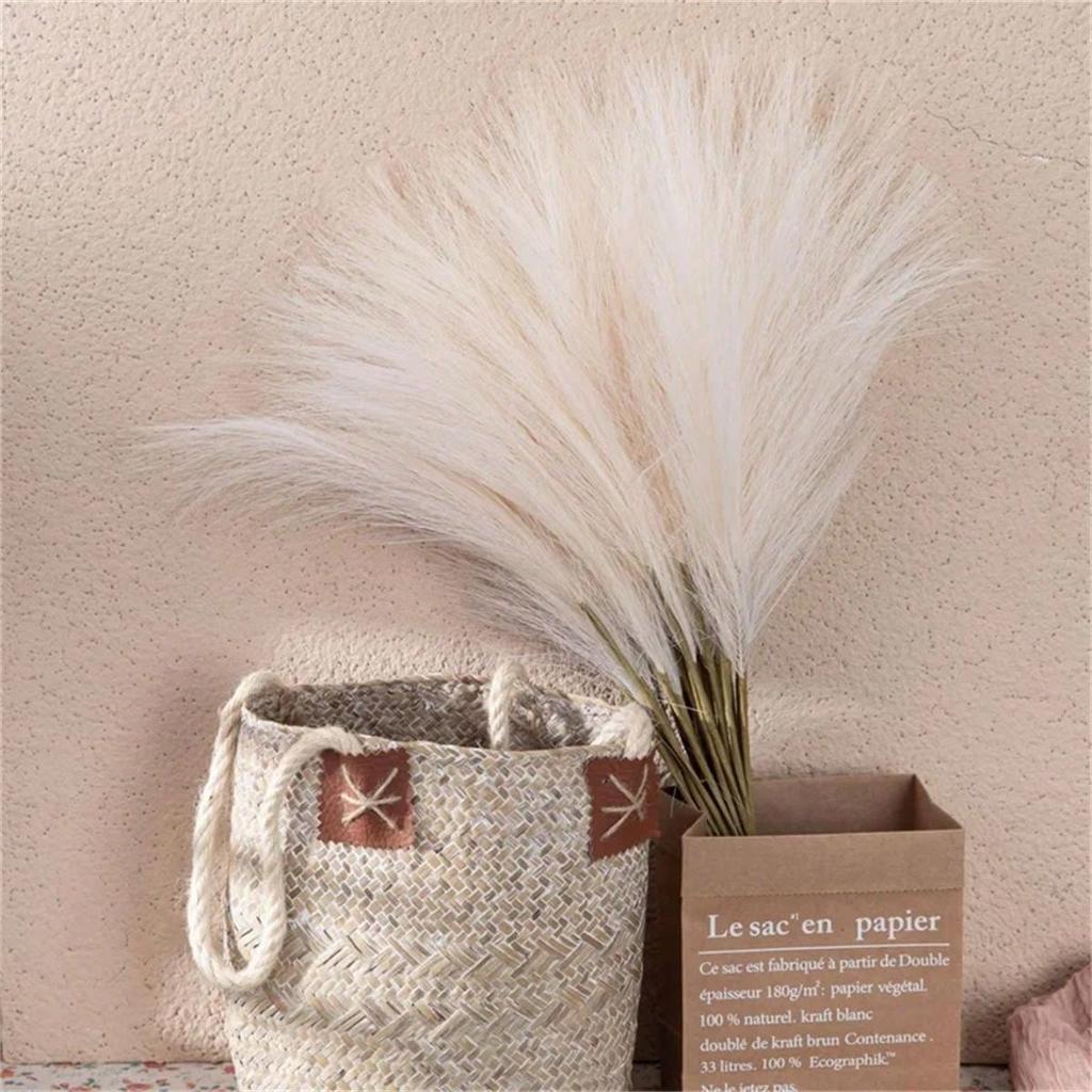 5/1pcs Faux Pampas Grass, Pampas Grass for Floor Vase, Pampas Grass Decor for Vase Fillers Home Decor Wedding Parties Holidays